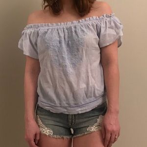 Off the shoulder peasant blouse